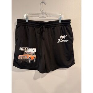 Ford Bronco Black Athletic Shorts Men's XL Graphic Print‎ Drawstring Casual